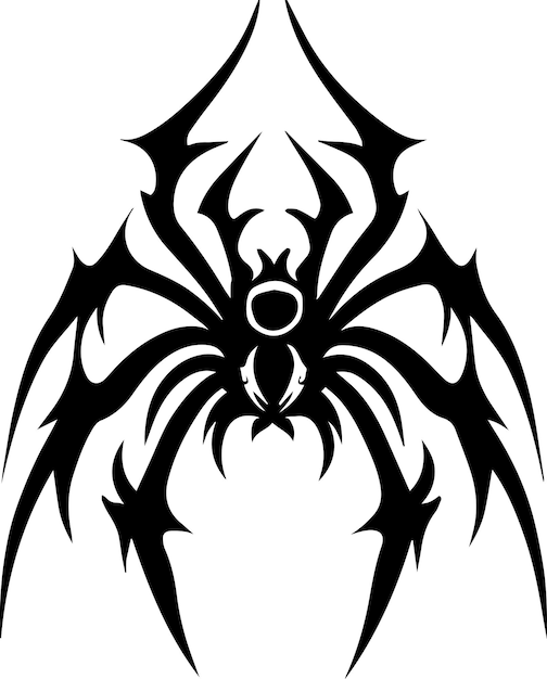 Spider tattoo vector illustration