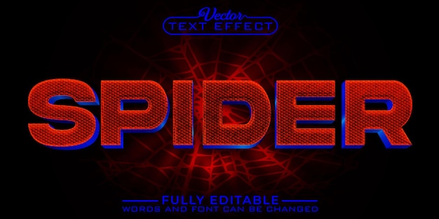 Spider Vector Editable Text Effect Template