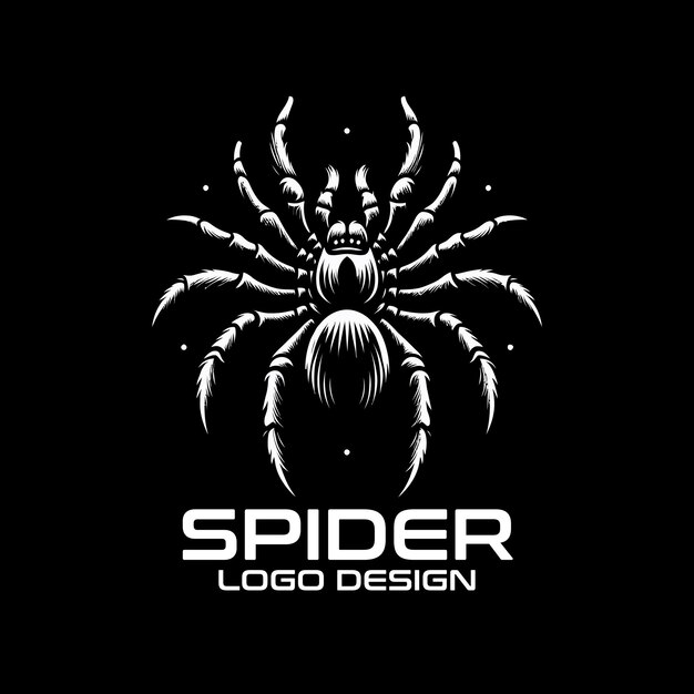 Vector spider vector logo design