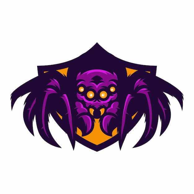 Vector spider - vector logo/icon illustration mascot
