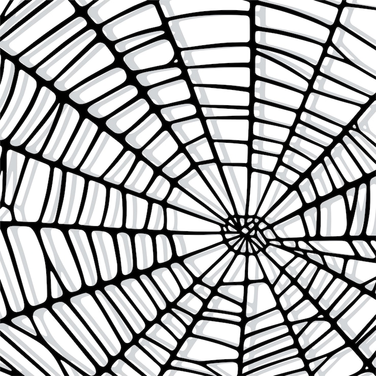 Vector spider web background for halloween halloween dark gothic wallpaper outline vector illustration