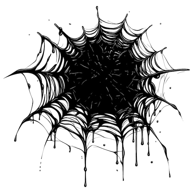 Vector spider web cobweb silhouette