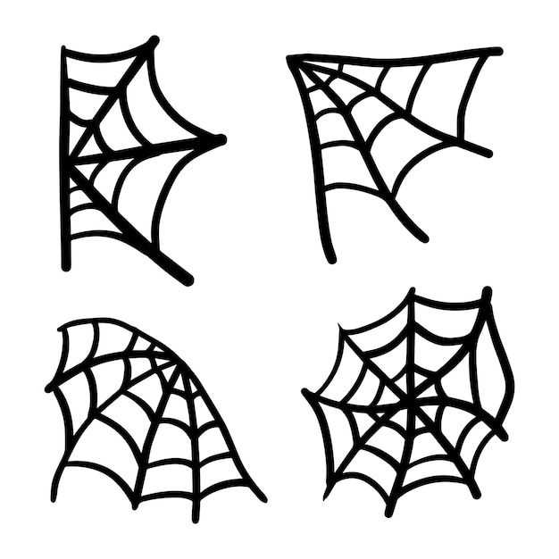 Spider web cobweb vector icon doodle