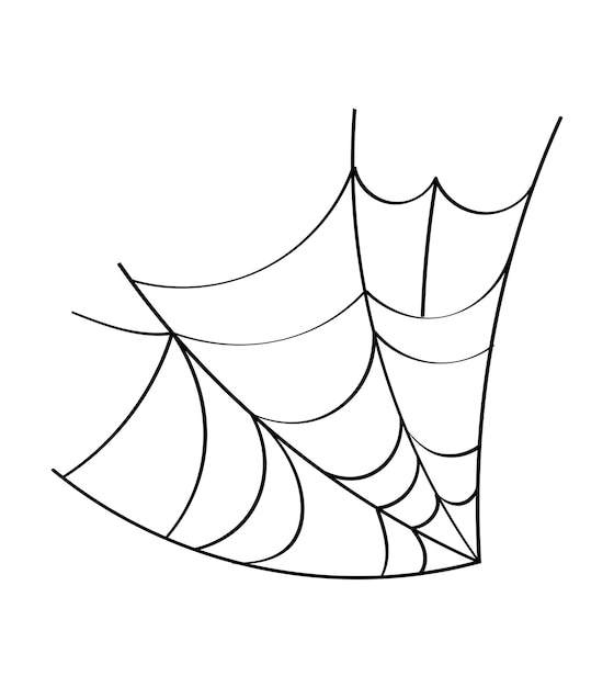 蜘蛛の巣。白い背景に蜘蛛の巣。ベクトル図