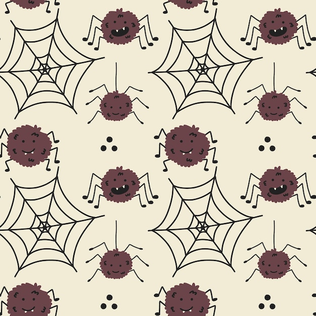 Vector spider web halloween pattern