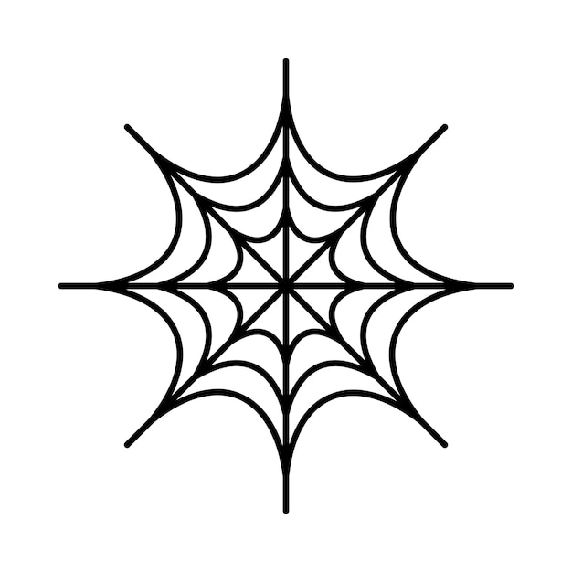 Икона паутины черного векторного элемента, изолированного на белом фоне