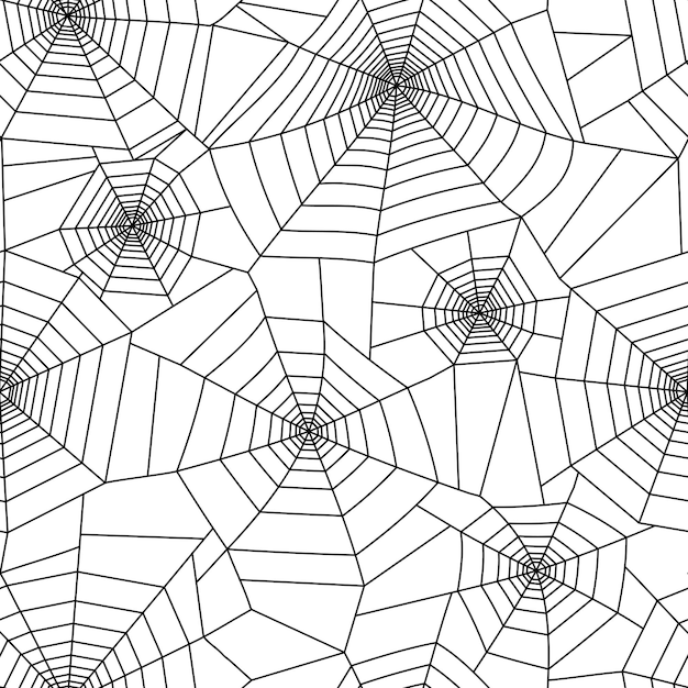 Spider web pattern. Halloween decoration with cobweb. Spiderweb flat vector illustration