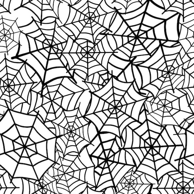 spider web seamless pattern. vector illustration 