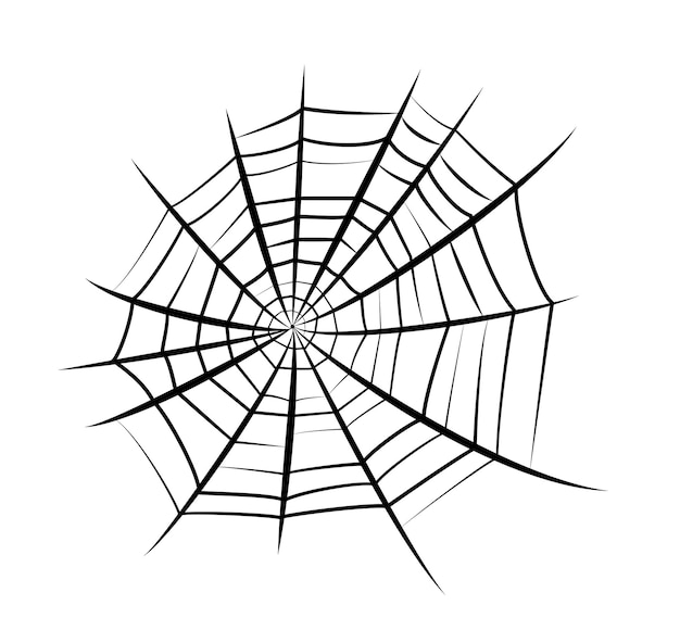 Spider Web Silhouette Halloween-illustratie voor decoratie