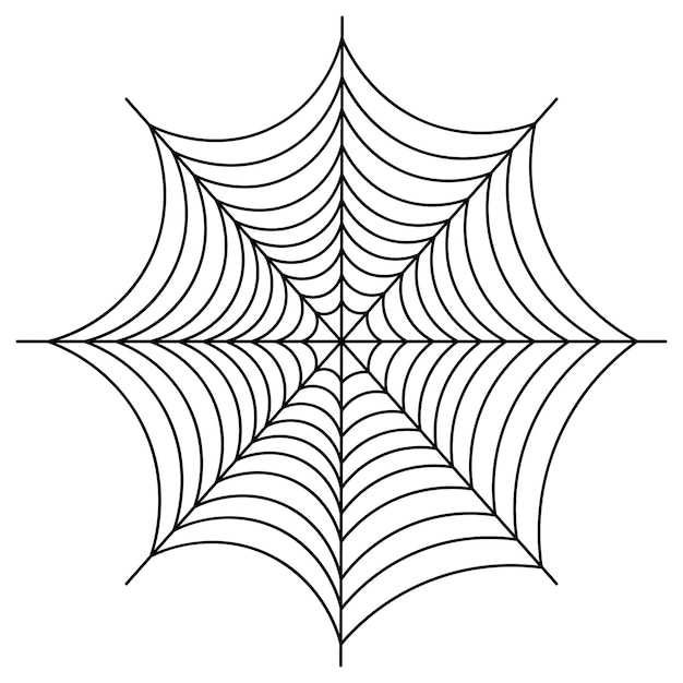 Spider web Silhouette Sketch Sticky trap for the victim An intricate network Halloween symbol