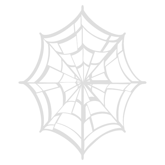 透明な背景に蜘蛛の巣。ハロウィンの飾りつけ