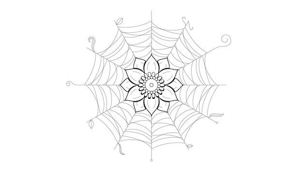 A spider web with the letter t on it