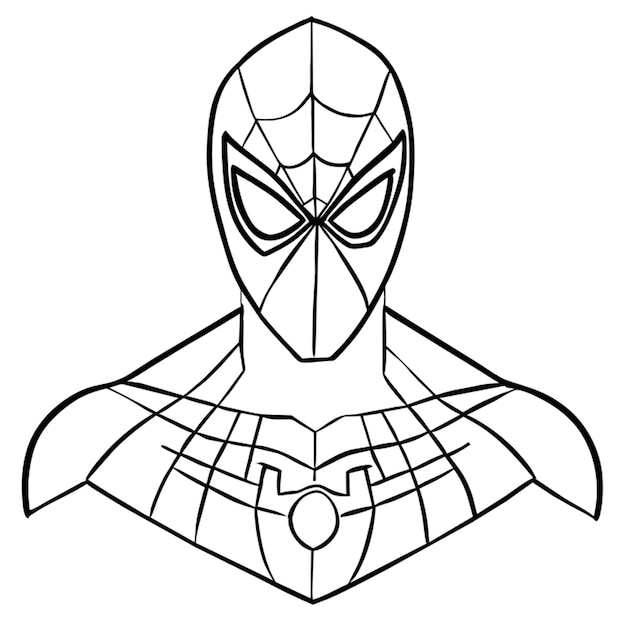 spiderman vector illustration line art