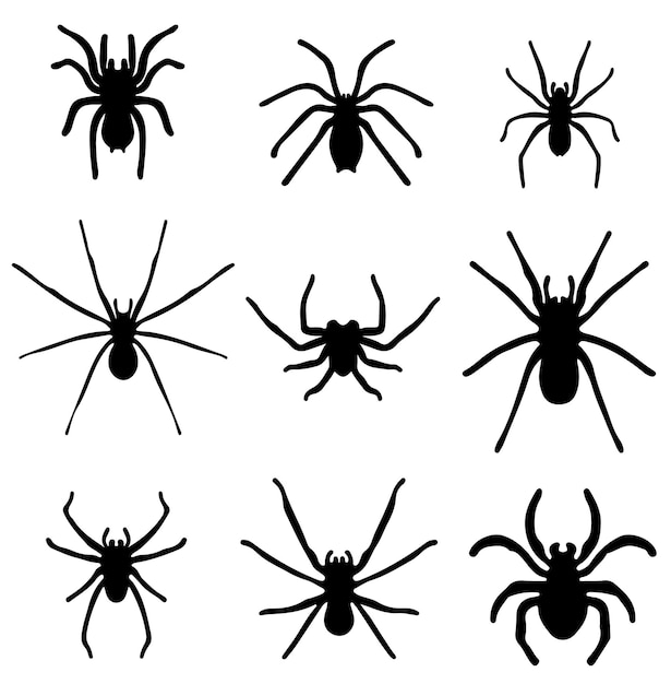 Spiders silhouette pack