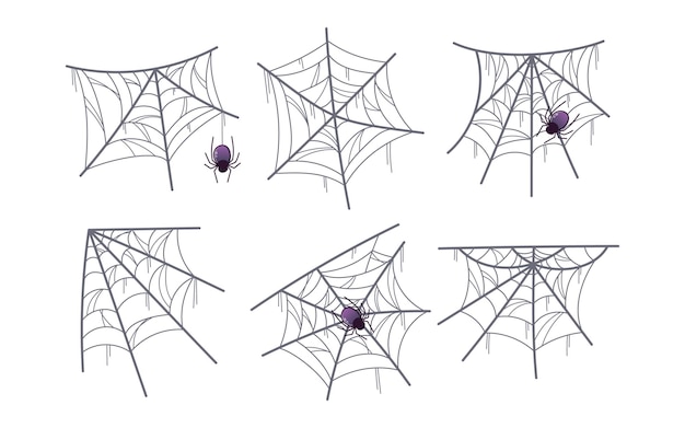 Паутина Хэллоуин векторный клипарт Иллюстрация