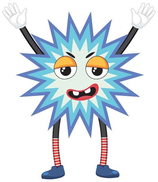 Spiky speech bubble with facial expression