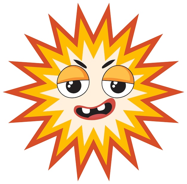 Spiky speech bubble with facial expression