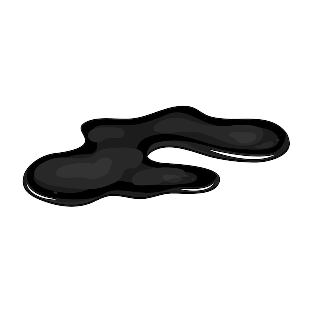 Вектор Пролитие черной нефтяной лужи промышленность пятна чернила капля бензиновой жидкости форма вектора картон иллюстрация