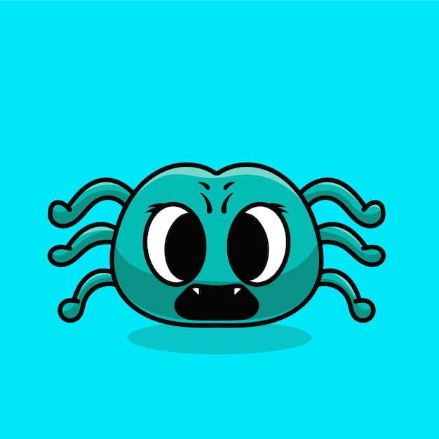 Spin Cartoon Mascotte Grappige Vector Glimlach Geluk Leuk Leuke Illustratie