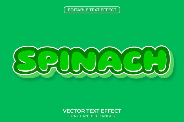 Spinach editable text effect