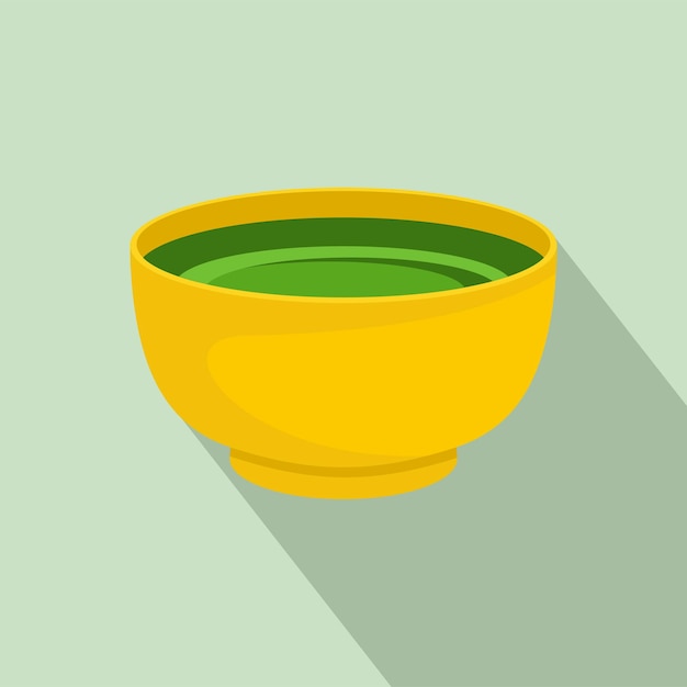 Spinach soup icon Flat illustration of spinach soup vector icon for web design