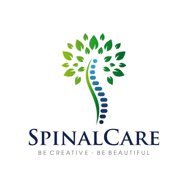 Vector spinal care logo design vector