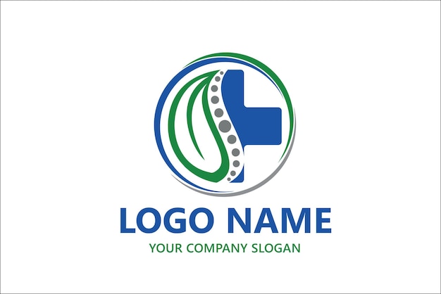 Vector spinal cord backpain care logo