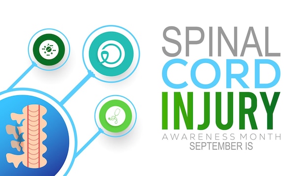 脊髄損傷啓発月間は毎年9月のバナーデザインで実施されます