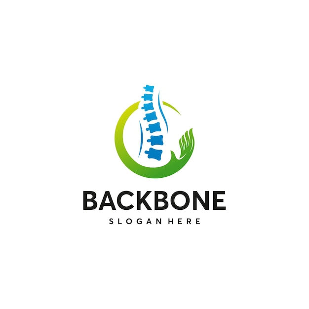 Концепция дизайна логотипа Spine Care, шаблон логотипа Backbone