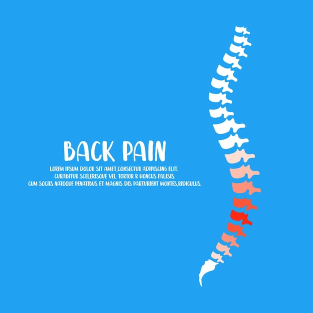 spine diagnostics symbol design spine pain illustration vector