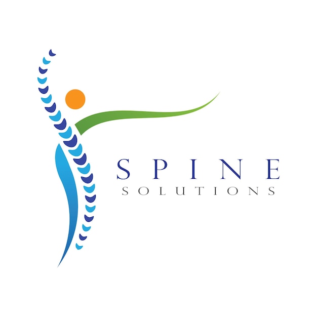 Spine diagnostics symbol logo template vector illustration design