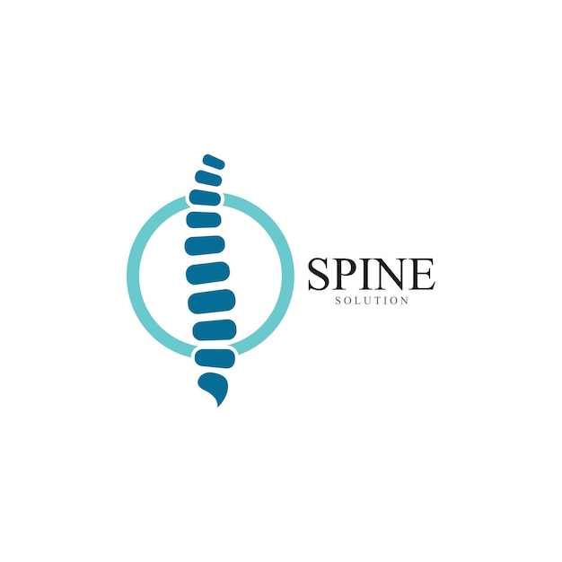 Spine diagnostics symbol logo template vector illustration