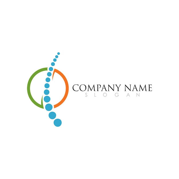 Spine diagnostics symbol logo template vector illustration