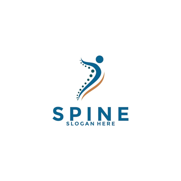 Spine logo design template iconChiropractic logo design unique idea concept