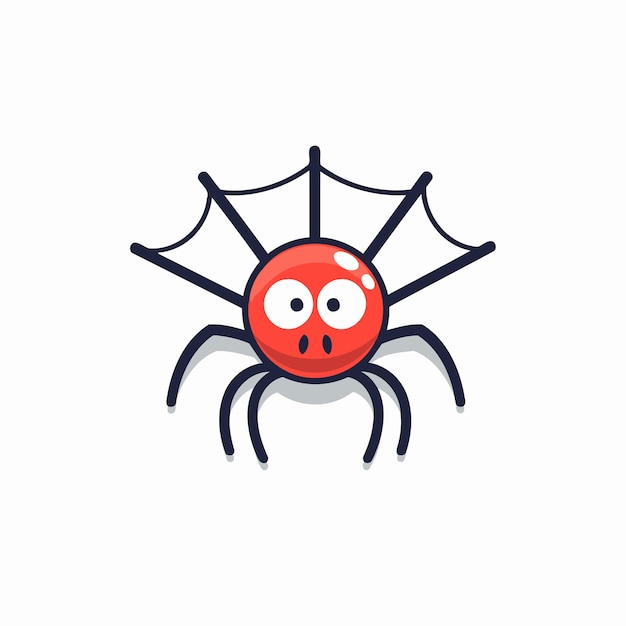 Spinnen-icoon in platte stijl Halloween vector illustratie op witte geïsoleerde achtergrond