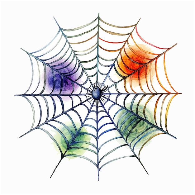 Spinnenweb aquarel verf kunst