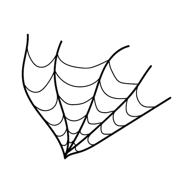 Spinneweb in doodle-stijl