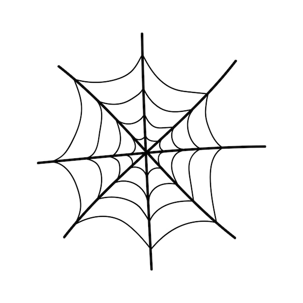 Spinneweb in doodle-stijl