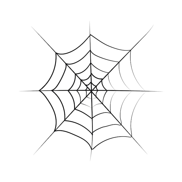Spinneweb op een witte achtergrond Element voor het ontwerp van kaarten banners collages voor Halloween