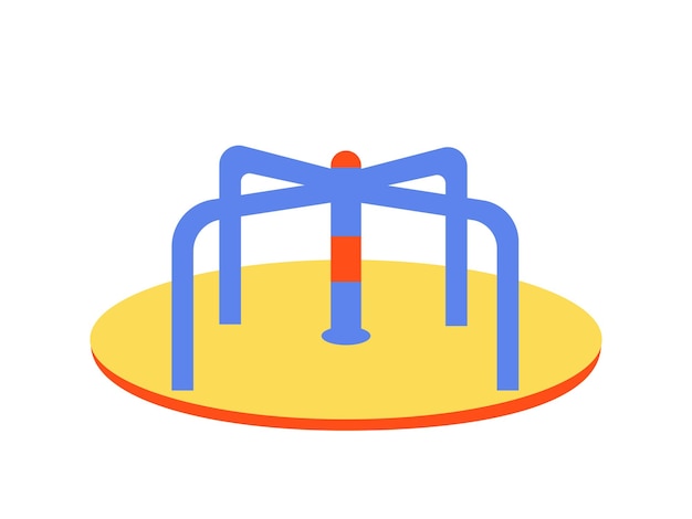 spinning kids playground illustration