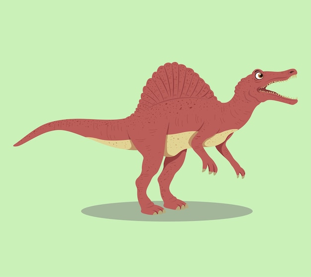 Vettore spinosaurus cartoon illustration design