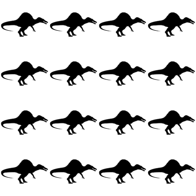 Spinosaurus silhouet patroon