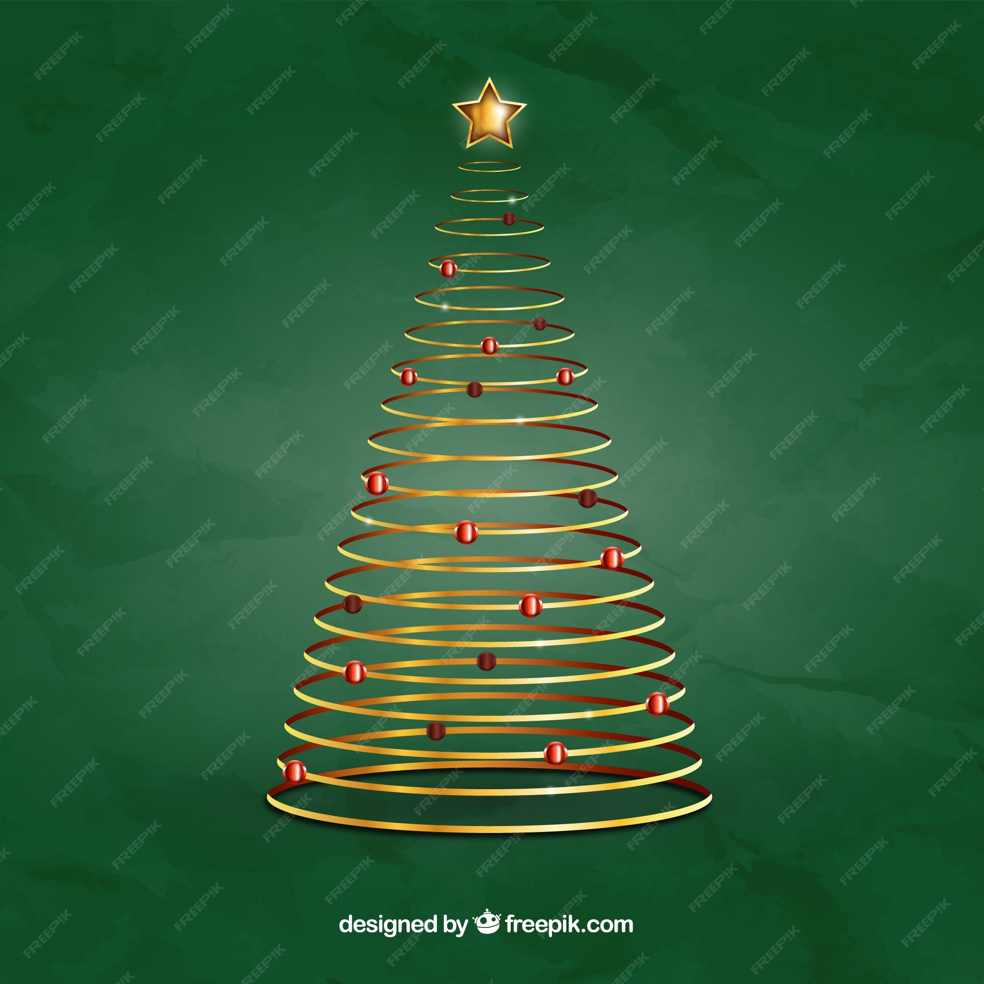 virtueel teksten Intuïtie Spiraal kerstboom | Premium Vector