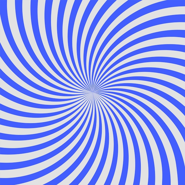 Spiral blue and white background with rays Vector illustration