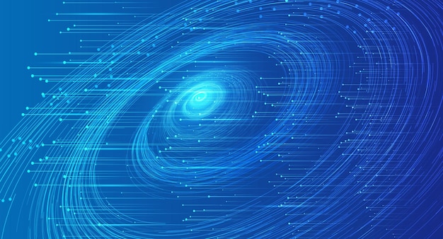 spiral coil emitting point line particle internet technology big data background