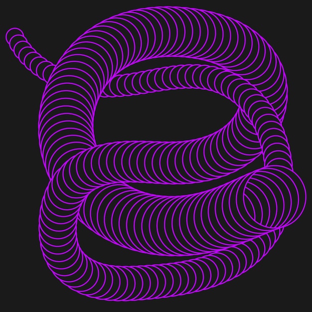 Vector the spiral a design element for creative ideas curved lines create a spiral weave