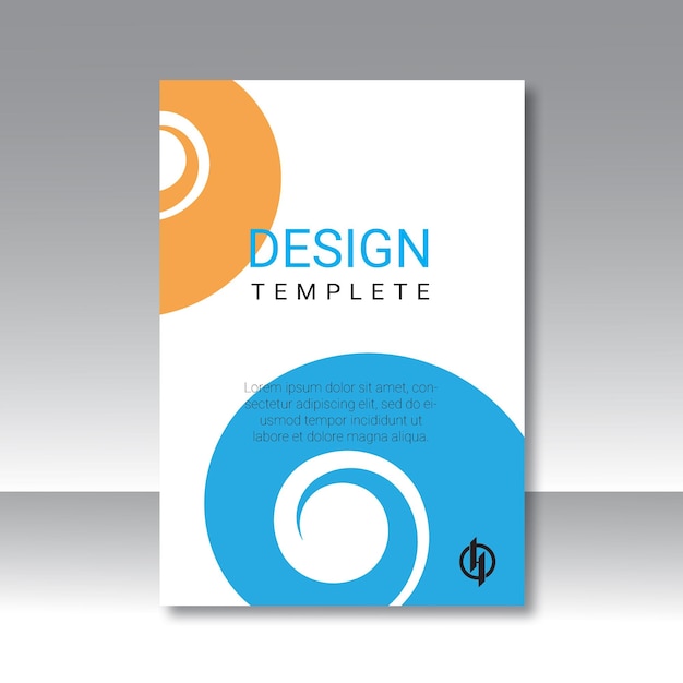 브로셔 템플릿, 보고서 표지, 카탈로그에 대한 나선형 디자인 벡터.