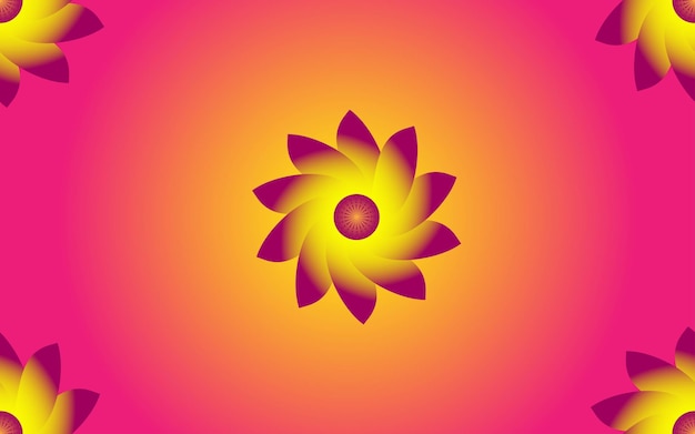 Spiral flower gradient wallpapar artwork