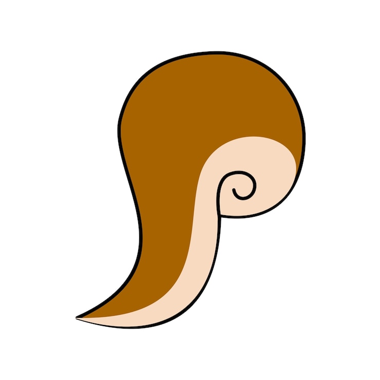 Vector spiral icon hair salon and barbershop theme squirrel tail icon suitable for use in children