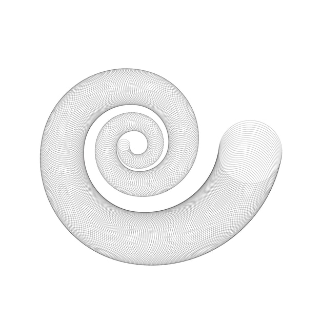 Spiral Lines In Circle Form Vector Illustration